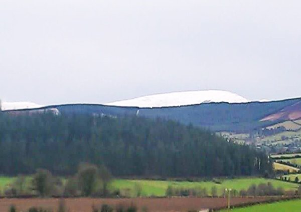 Snow capped mountains