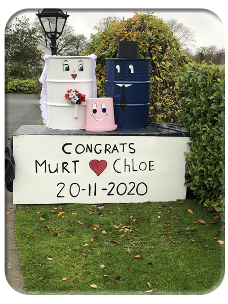 A wedding welcome